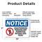 Signmission Unauthorized Persons Not Permitted Beyond OSHA Notice Sign, Plastic, 10in W x 7in L, 2PK OS-2PACK-NS-P-710-L-16777 - alternate 7